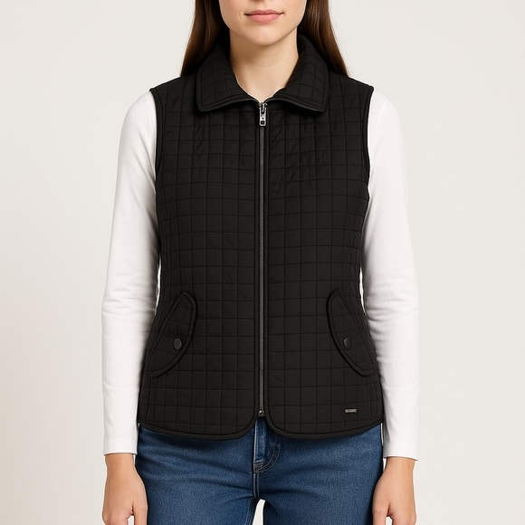 Weekend Max Mara Black Quilted Vest Women’s Size 38 US 6 - Picture 1 of 7